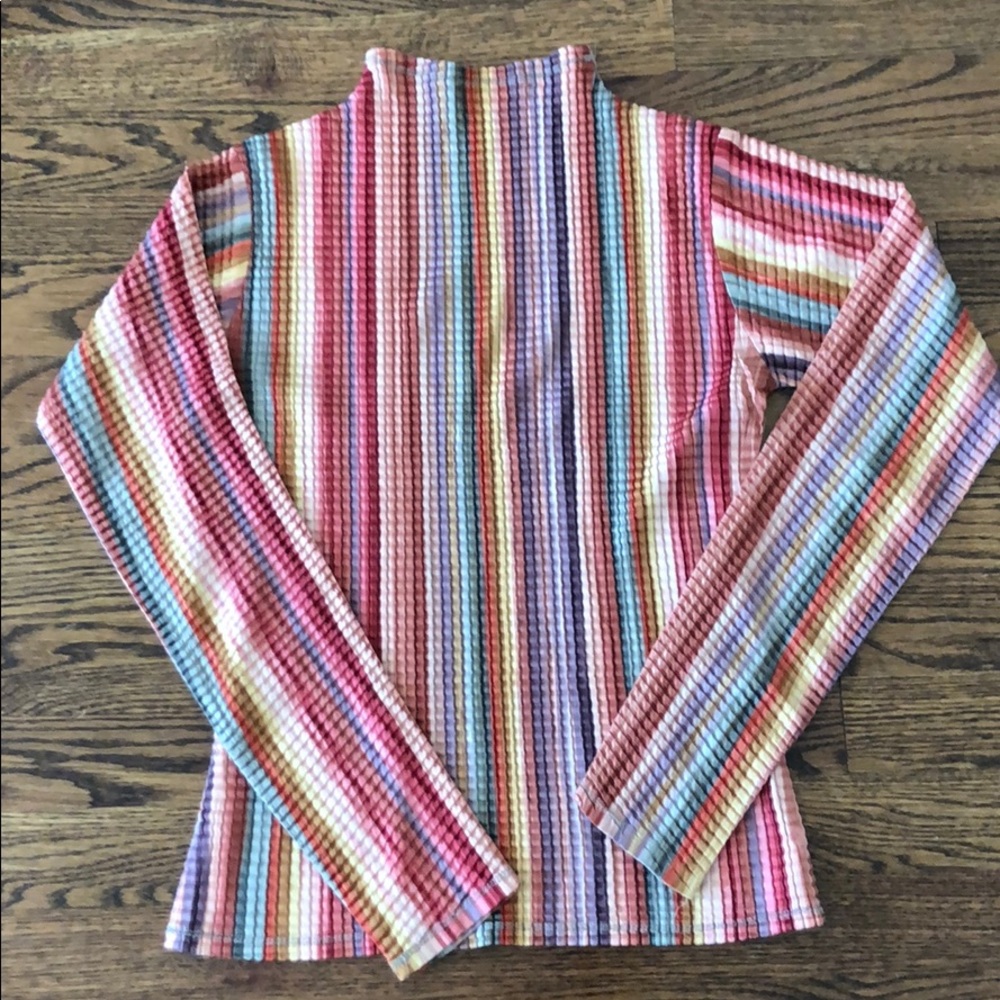 Kisca Textured mock turtleneck